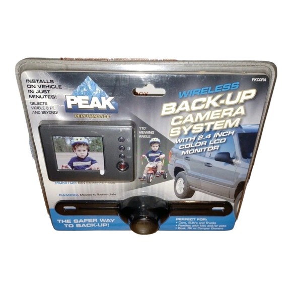 Wireless Vehicle Back Up Camera System 2.4" LCD Color Monitor Night Vision Peak - Picture 1 of 3